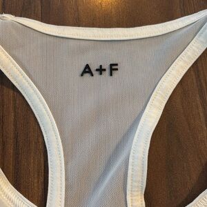 Abercrombie & Fitch Active gym tank top mesh back raised logo detail small